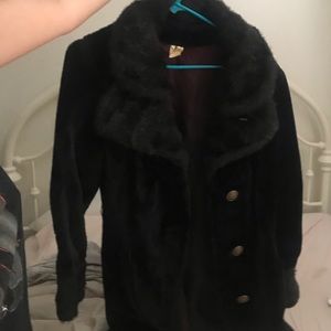 Black faux Fur Coat